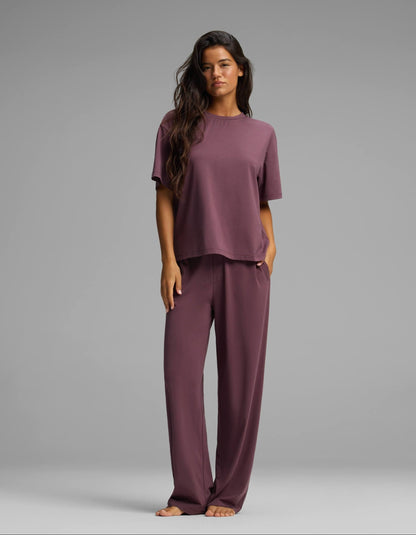 Women's First Layer Pajama Short Sleeve Tee & Pajama Pant Set