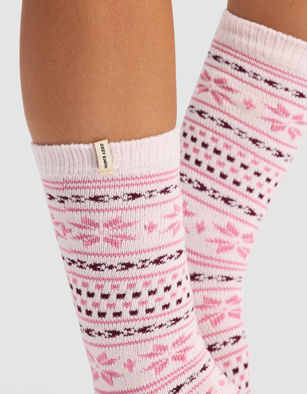 Snowflake Plush Lounge Calf Sock