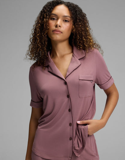 Women's Bamboo Stretch-Knit Short Sleeve Pajama Top