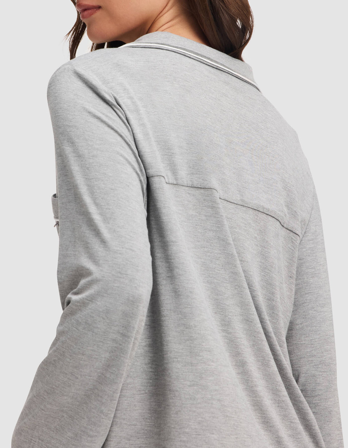 Women's Bamboo Stretch-Knit Long Sleeve Pajama Top - Petite